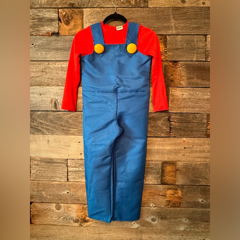 Kids Super Mario Bros Deluxe Costume Size Medium 8-10